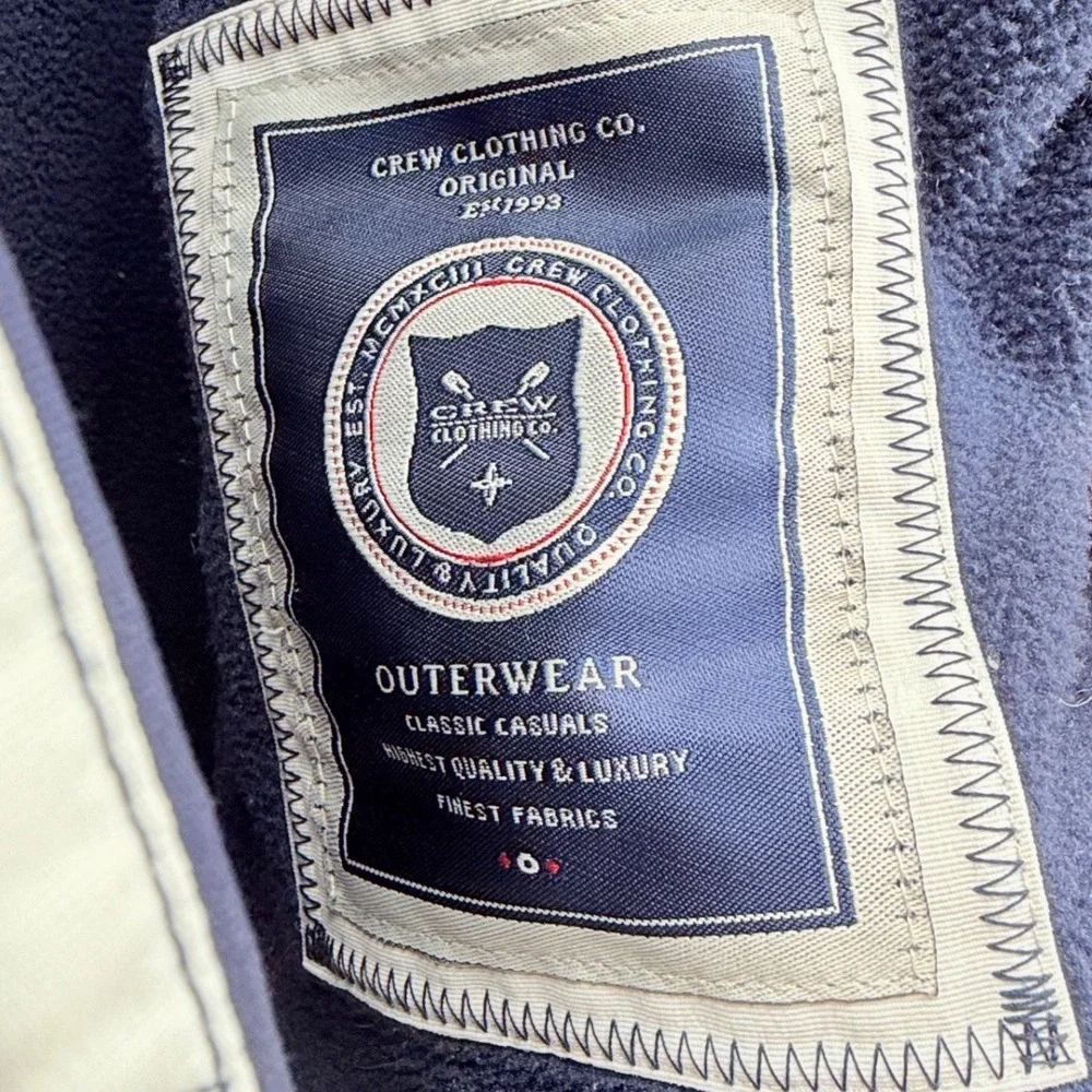 Crew Clothing Co GBR07 Jacket Mens Size M‎ White Full Zip Outerwear